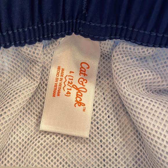 Cat & Jack Boys' Shark Print Swim Trunks - Picture 7 of 14